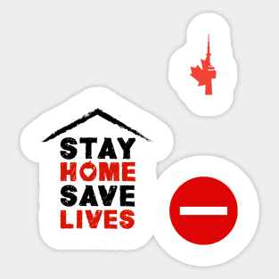 Stay Home Save Lives with KlubNocny logo Sticker